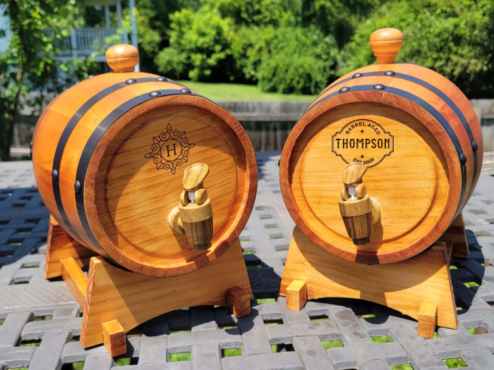 Personalised Whiskey Barrel as 50th Birthday Gift for a Man