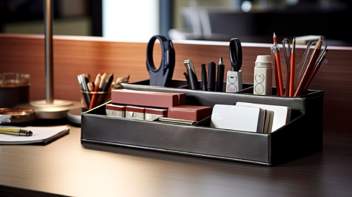 Custom-Made Desk Organiser as Christmas Gift for Male Coworkers