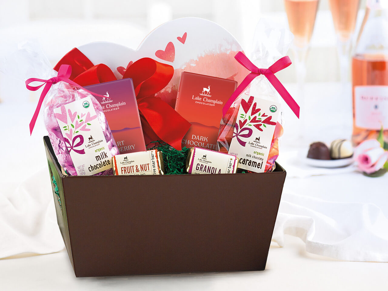 Create a personalised gourmet gift basket with his favourite delicacies, fine chocolates, artisanal cheeses