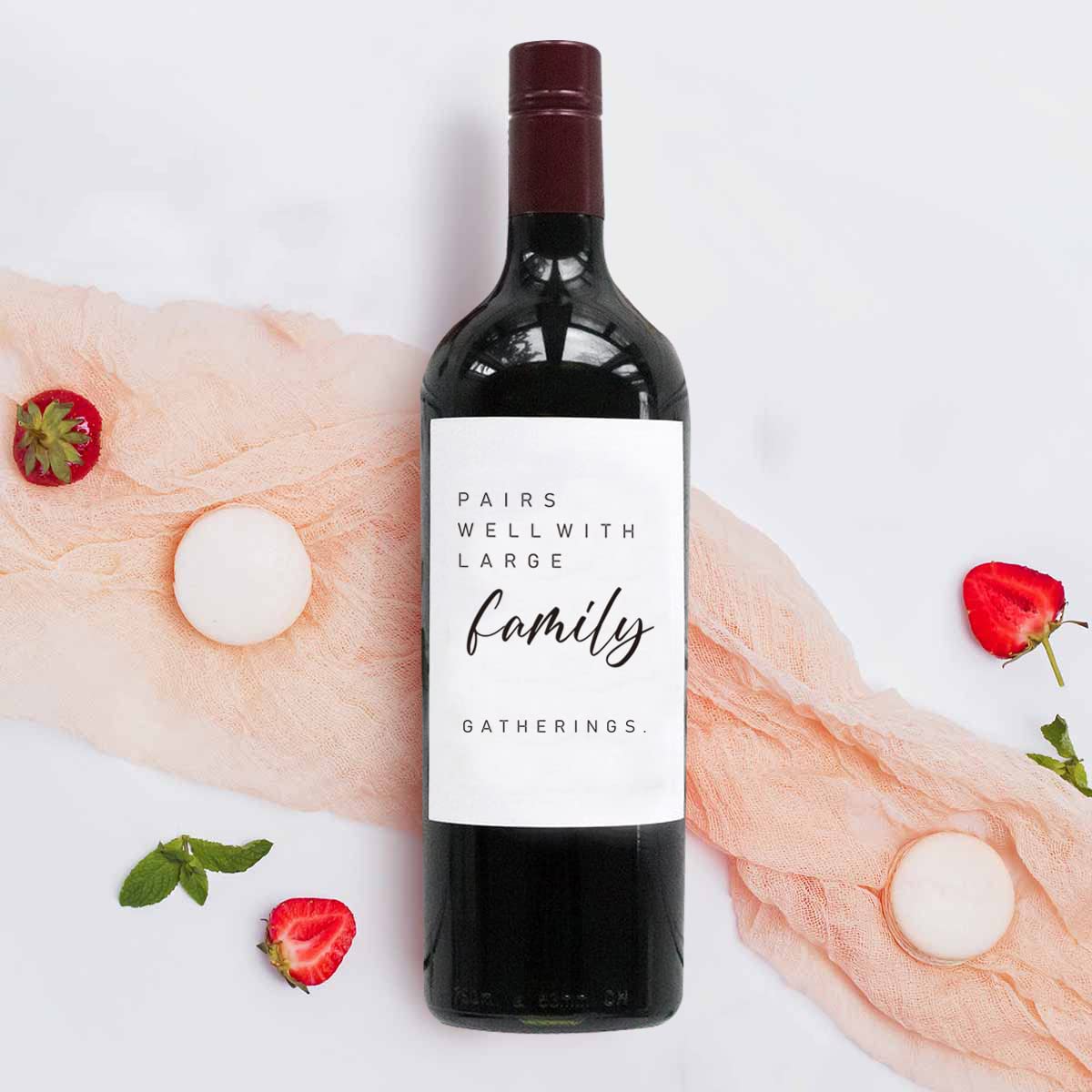 Add a humorous twist to your favourite bottles with custom wine labels featuring witty messages