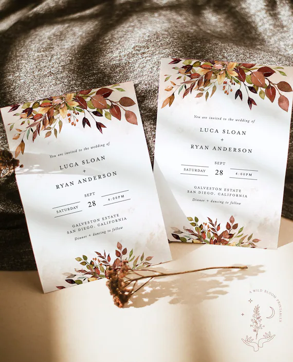 Fall Elegance: Concepts for Cosy Indoor Autumn Wedding Ideas 