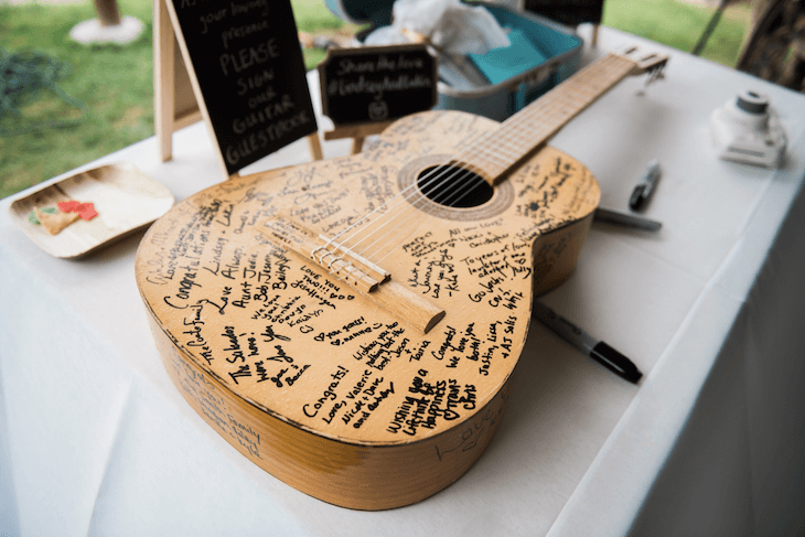 Music-Themed Wedding Guest Book Inspirations to Celebrate Your Day 