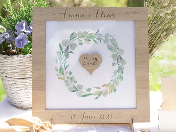 Floral-Inspired Wedding Guest Book Creativity 