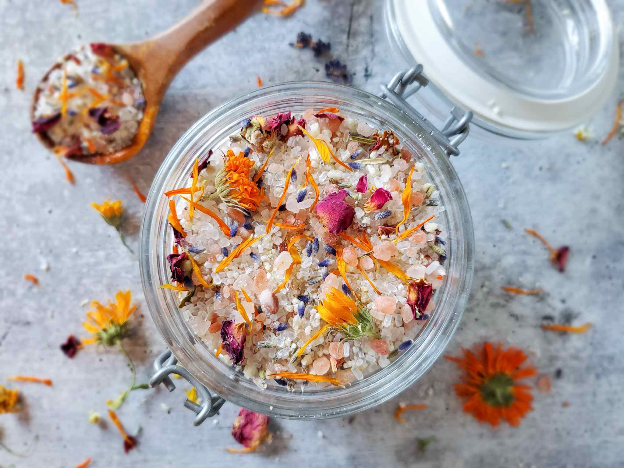 Infuse relaxation into her holidays with homemade bath salts