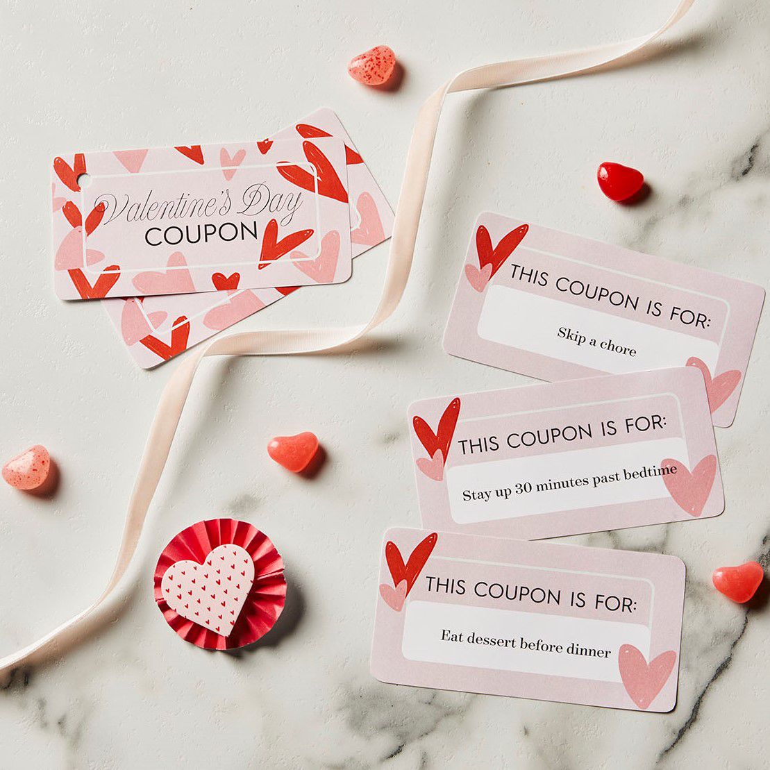 Craft a small booklet of love coupons with DIY coupons